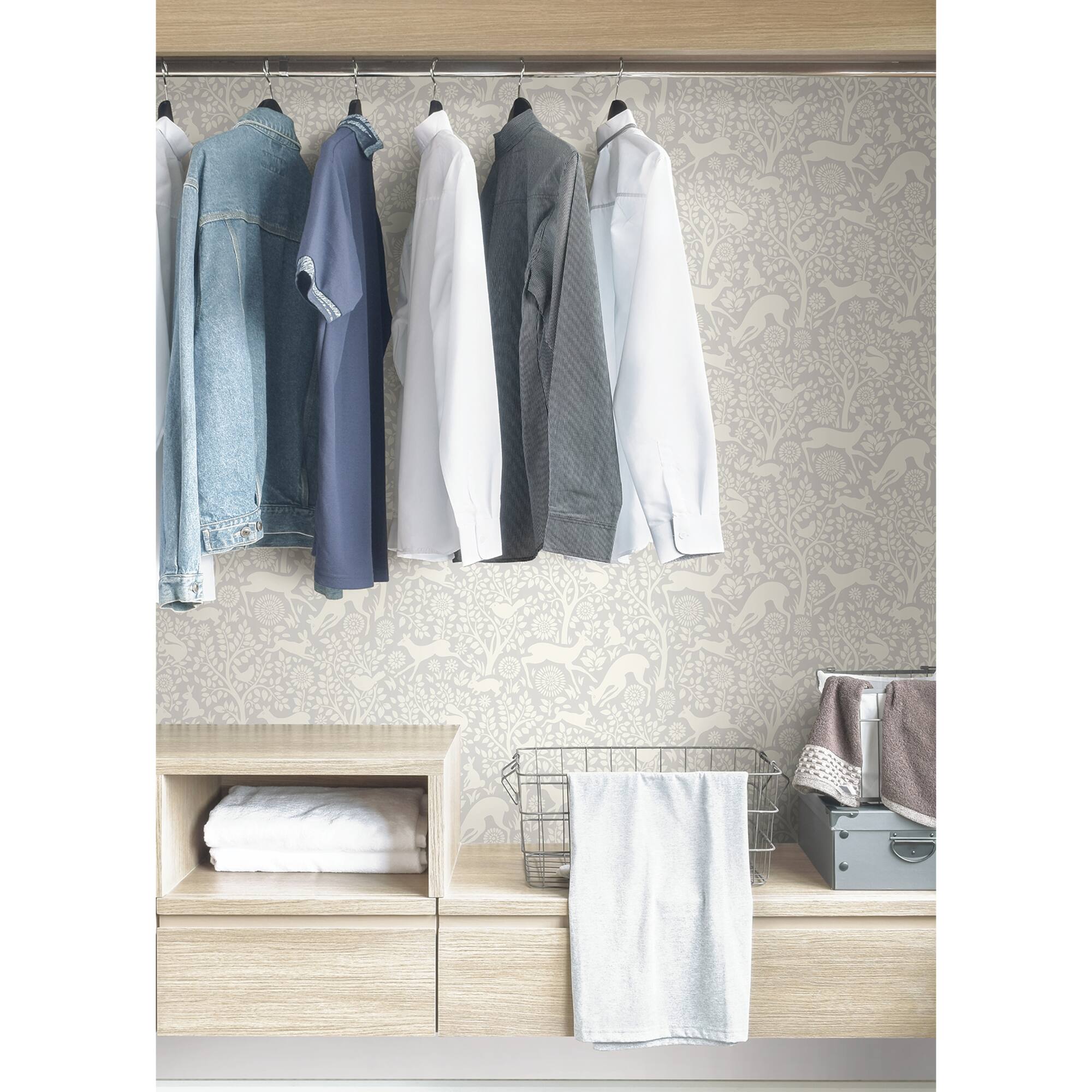 Wallpops Gray Merriment Peel & Stick Wallpaper